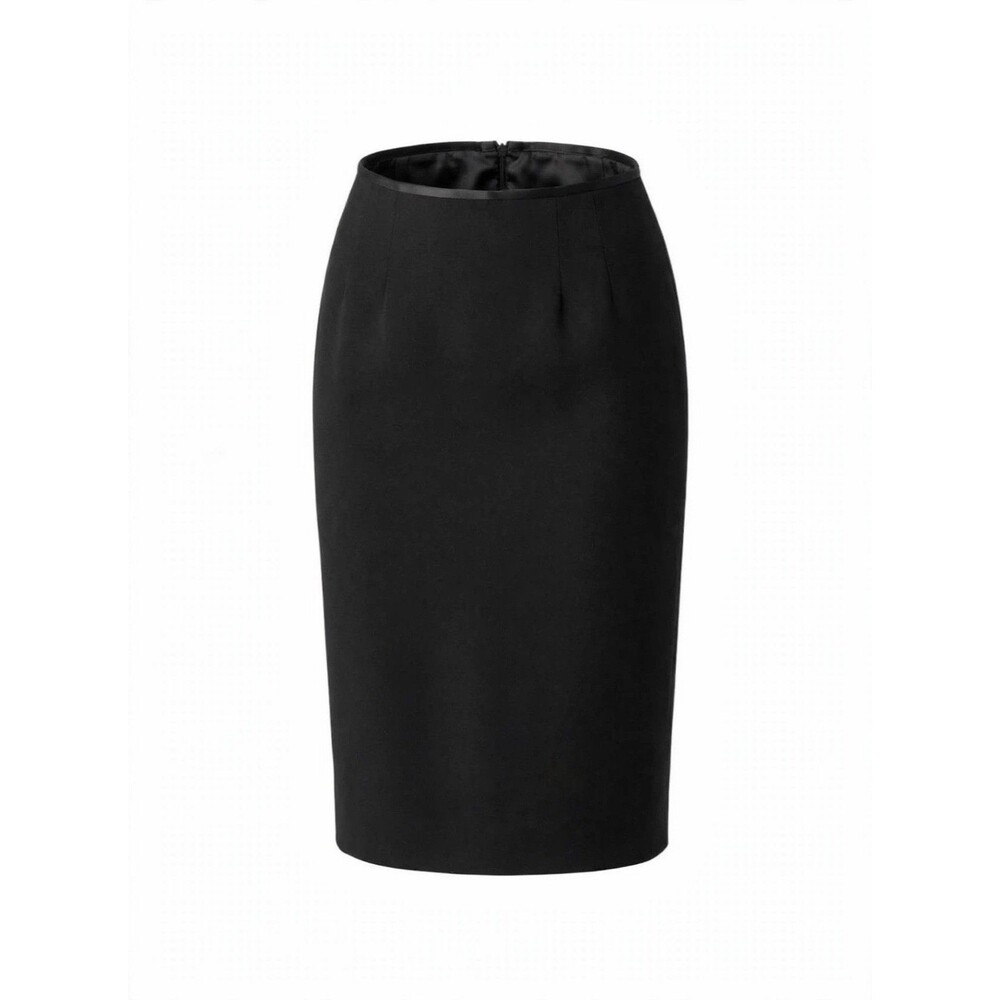KASPER 12 Black Pencil Skirt Knee Length Work Office Career Formal To The Knee